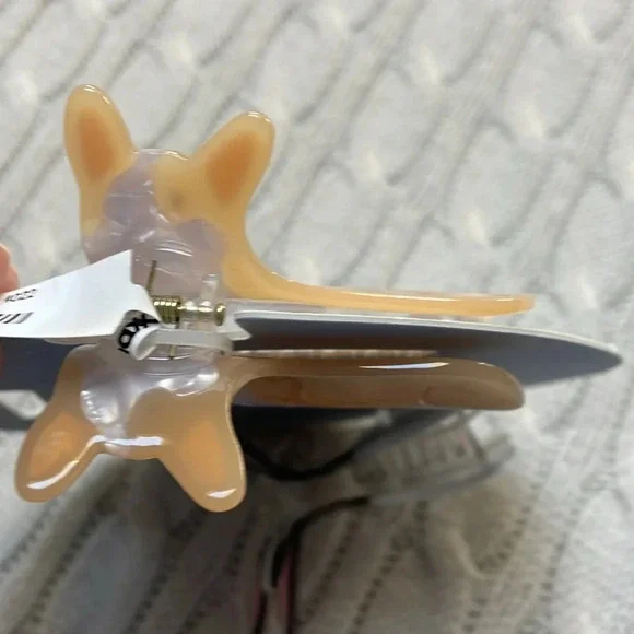 NWT hair clips. Dogs. Boston terrier & corgi 2.5-3” long. Teeth. hairdos. Twist - Picture 5 of 9